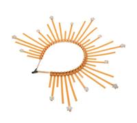 Générique Bandeau de couronne de déesse couronne de déesse soleil bandeau de Dame costume d'accessoires de soleil cosplay de pointes cristal Noir
