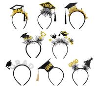 Générique Bandeau de Remise de Diplôme - Accessoire En Feutre Pour Déguisement,8 Pièces Bandeau Accessoire Photo Pour La Graduation Pour Garçons Et Filles Événement Scolaire Fête Et Spectacle