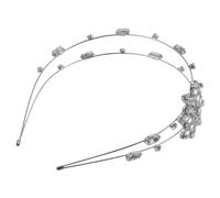 Générique Bandeau en cristal flocon de neige bande de cheveux bandes de cheveux larges pour femmes groupe hair charms hair toppers bandeaux pour femmes bandeaux de cristal alliage Silver