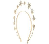 Générique Bandeau Étoile à Six Branches en Métal Or, Accessoire Cheveux Mariage Compact et Rétro, Ornement de Cheveux pour Street Snap et Fêtes