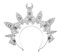 Générique Bandeau Métallique Couronne Strass Accessoire de Coiffure Décoratif pour Fêtes Mariage et Cosplay Serrage-Tête Baroque Multi-Usage Design Halo Solaire Baroque