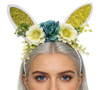 Générique Bandeau Oreilles De Lapin De Pâques | Estampado de Palmera al Atardecer - Bandeau Fête Adulte Enfant Cadeau Party | Pour Anniversaire Noel Soirees Photobooth