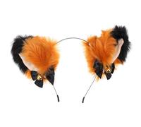 Générique Bandeau Oreilles de Renard en Tissu Pelucheux Doux Cloche Dorée, Facile à Porter pour Fêtes Cosplay et Présents, Accessoire Chic pour Filles et Amies