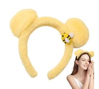 Générique Bandeau Oreilles Ours Cartoon,Serre Tête Peluche Cartoon - Bandeau Respirant pour Camping Dîner Festival - Accessoire Capillaire pour Voyage et