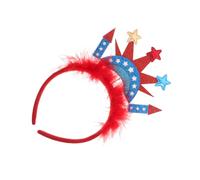 Générique Bandeau Patriotique Avec Horoscope Solaire Et Indépendance Américaine -Tête Couvre-Chef Couronne Accessoire Pour Cheveux Accessoires De Fête Du 4 Juillet Flanelle