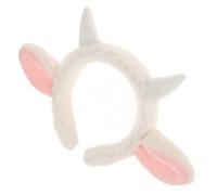 Générique Bandeau Petit Croissant Bandeau Oreille De Vache Bandeau De Chèvre Bandeaux D'oreille D'animal Cerceau De Cheveux Bandeau Oreilles D'agneau Bande De Cheveux Blanche Peluche