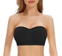 Générique Bandeau sans Couture Soutien-Gorge sans Bretelles Top Tube Extensible avec Coussinets Amovibles pour Femmes