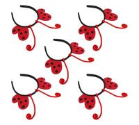 Générique Bandeaux de Déguisement Coccinelle 5pcs en Feutre et Plastique, Accessoires Confortables pour Fêtes Costumées et Festivals D'garçon et Filles