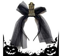 Générique Bandeaux Halloween pour Femmes | Pierre Tombale Vintage Avec Voile | Accessoire Déguisement Horreur Pour Carnavals Bals Masqués Cosplay
