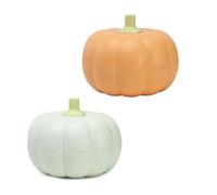 Générique Bandeja para servir por Halloween de 2 piezas lindo tazón de calabaza con tapa, caja de bocadillo de calabaza dividida desmontable para dulces, nueces