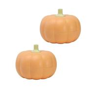 Générique Bandeja para servir por Halloween de 2 piezas lindo tazón de calabaza con tapa, caja de bocadillo de calabaza dividida desmontable para dulces, nueces