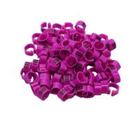 Générique Bandes De Pattes d'oiseaux À Clips, 100 Pièces, for Pigeons, Colombes, Perroquets, Volaille, Diamètre Intérieur 10 Mm, Numéro 01-100(Purple)