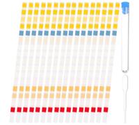 Générique Bandes de Test D'eau Potable pour Maison, 50 Pièces Pipette et Tube, Testeur Multifonction D'eau Domestique, Kit D'analyse Pratique pour Piscine et Spa