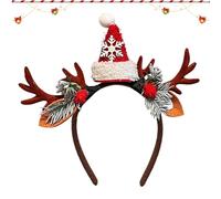 Générique Bandes Frontales de Noël | Accessoire Costume Chapeau Père Noël Cerf,Bandeaux Tendances,Pour Femmes Filles Famille Fêtes École Vacances
