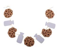 Générique Bannière de Fête Anniversaire Thème Biscuits et Lait en Papier et 2pcs Installation Facile Matériau Robuste Décoration Murale pour Shower