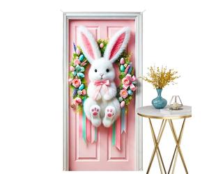 Générique Bannière De Porte De Pâques - Décoration De Printemps | Panneau De Bienvenue Festif | Toile De Célébration Destinée Au Salon Et Entrée Extérieure