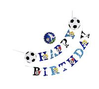 Générique Bannière De Thème De Football Guirlande D'anniversaire Bannière Suspendue D'anniversaire Banderole Sur Le Thème Du Football Bannière D'anniversaire