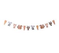 Générique Bannière Décorative Animaux Forêt pour Fête D'anniversaire Bébé, Papier Réutilisable et Facile à Utiliser, pour Shower et Décoration Thème Nature