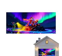 Générique Bannière Housse Porte Garage Noël | 2D Plat Père Noël Décor Festif | Grande Décoration De Porte De Garage De - pour Intérieur Extérieur Fête Porche Mur Portail Jardin