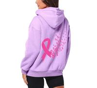 Générique Bannière Octobre Rose Sweat Personnalisable Femme Oversize Veste Mi Saison Sweats À Capuche Garçon Pull Pale sans Zippé Gilet Polaire a Ruban Accessoires Pocari Noire