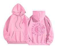 Générique Bannière Octobre Rose Sweat Zippé Polaire Femme Garcon Shirt Capuche a Ruban Tee-Shirt Personnalisable Long Veste Zippée Accessoire Sweat-Shirt Sweats À Sport