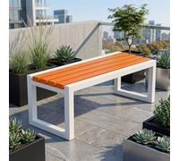 Générique Banquette de Parc Ultra-Stable et Gain de Place - Banc de Jardin en WPC Imperméable sans Entretien - Banc d'extérieur Design Industriel pour Avant-Cour, Balcon, Jardin 180cm