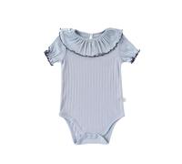 Générique Barboteuse bébé Fille en Dentelle délicate Manches Courtes vêtement Confortable Extensible Nouveau-né Nourrisson 0 à 18 Mois