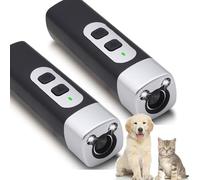 Générique Barkbuz Anti Bark Device, Barkbuz for Dogs - 10-M Coverage, Suitable for Training to Improve Bad Behavior, Humane Behavior Training Support for Indoor/Outdoor Use (2-PCS Black)