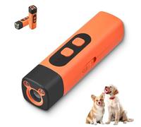 Générique Barkbuz Anti Bark Device, Qinuxs Barkbuz for Dogs, Anti Barking Control Device, Dog Bark Deterrent Devices, for Training to Improve Bad Behavior, with LED Flashlight & 3 Modes (Orange * 1)