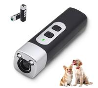 Générique Barkbuz Anti Bark Device, Qinuxs Barkbuz for Dogs, Anti Barking Control Device, Dog Bark Deterrent Devices, for Training to Improve Bad Behavior, with LED Flashlight & 3 Modes (Black * 1)
