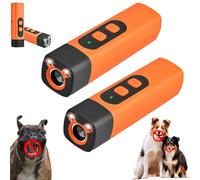 Générique BarkShield for Dogs, The BarkShield Pro, Dog Bark Deterrent Device with LED Flashlight, Suitable for Training Dogs to Improve Bad Behavior (Orange*2)