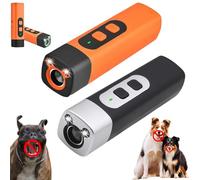 Générique BarkShield for Dogs, The BarkShield Pro, Dog Bark Deterrent Device with LED Flashlight, Suitable for Training Dogs to Improve Bad Behavior (Black+Orange)