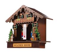 Générique Baromètre Mural en Bois avec Thermomètre et Hygromètre Intégré Station Météo Murale Précise pour Intérieur et Extérieur Moniteur de Température ’Humidité Multifonction pour