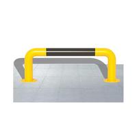 Générique Barre Anti-Collision De Garde-Corps en Forme De U,barrière De Stationnement De 30 Cm De Hauteur,bloqueur De Pare-Chocs De Protection Noir+Jaune, for Les Écoles(100x30cm)