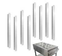Générique Barre D'adaptation en Acier Inoxydable | Lot De 8 Barres De Séparation Alimentaire en Métal De 30 Cm,Accessoires de Service Alimentaire Résistants à la Chaleur pour Contenants Dimensions