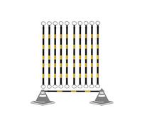 Générique Barre de cône de signalisation rétractable Haute visibilité, pour parkings et entrepôts, contrôle de la Circulation et de la sécurité, (Jaune 1,25 m-2 m (4,1 pi-6,56 pi), 30 pièces)