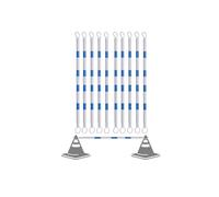Générique Barre de cônes de signalisation rétractables Haute visibilité, pour parkings et entrepôts, contrôle de la Circulation et de la sécurité, (Bleu 1,25 m-2 m (4,1 pi-6,56 pi), Lot de 6)