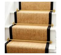 Générique Barre de Fixation pour Tapis d'escalier, Barres de Fixation sur Mesure avec Supports, Barre de Tapis d'escalier réglable en Laiton pour Une Installation sécuris