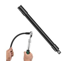 Générique Barre de prolongation flexible - Embout 12,7 mm de liquet extension flexible à rotation 360°,pour Atelier Mécanique Réparation Auto Garage Projet DIY Maison Bricolage