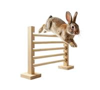 Générique Barre de Saut pour Lapin en Bois, Hauteur Réglable, Obstacle d'Agilité pour Rongeurs, Jouet d'exercice pour Lapin, Cochon d'Inde, Chinchilla, Furet, Enrichissement de Cage