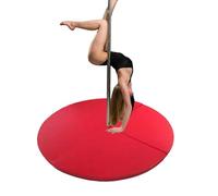Générique Barre de sécurité pour Pole Dance - Protection d'inversion épaisse pour Gymnastique et Yoga, 160/180/200 cm, Rouge, Design Circulaire, 140 cm x 5 cm (55" x 2")