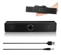 Générique Barre de Son Compacte et Multifonctionnelle en Plastique Noir pour Bureau, Système Audio Filaire pour Ordinateur et Télévision