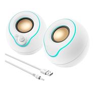 Générique Barre de Son Plug Play, producteur de Son multimédia avec lumières de Couleur dynamiques et Basses améliorées pour Ordinateur Portable, Haut-Parleur de Bureau pour Ordinateur Portable
