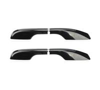 Générique Barres de Toit en Aluminium pour Land pour Cruiser LC200 UZJ200 2008-2020 Porte-Bagages Couverture Support Toit Voiture Couvercle Protection D'extrémité Rail Barre(Black)