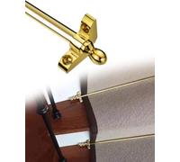 Générique Barres d'escalier Rondes Creuses en Laiton Brillant de 12 mm de diamètre, idéales pour la décoration intérieure, Les théâtres, Les musées et Les Bureaux (250 cm/98,4 po/8,2 pi)