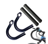Générique Barres d'extrémité pour guidon de VTT en aluminium résistant | Raccords intérieurs pour guidons de 22,2 mm : solution pratique pour soulager les mains lors des trajets Black+black