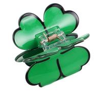 Générique Barrette à Cheveux Irlandaise en Pvc Forme Trèfle Vert Saint-patrick, Accessoire de Fête Polyvalent Maintien Sécurisé, Design Unique pour Filles Lors D'occasions Festives