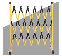 Générique Barrière de Circulation métallique rétractable - Portail Extensible pour Jardin, Construction et Entretien - Portail Ciseaux (H120CM x L200CM / 6.5ft)