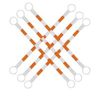 Générique Barrière de signalisation réfléchissante Haute visibilité, Extensible, Durable et Portable pour la sécurité Lors de travaux Routiers, parkings et événements (Orange et Blanc, Lot de 6).