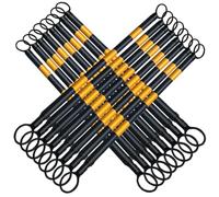 Générique Barrière de signalisation réglable à Haute visibilité, séparateur de sécurité rétractable et réfléchissant, cônes de signalisation temporaires pour la sécurité extérieure (Jaune et Noir, 16
